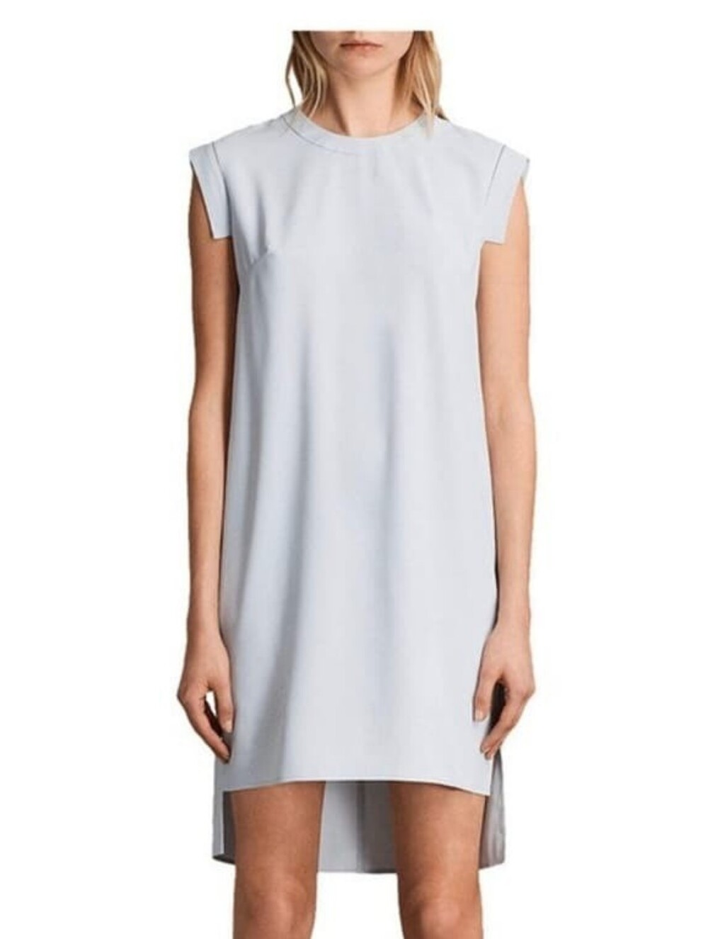 Allsaints Tonya Stitch Dress Blue Gray Size 4